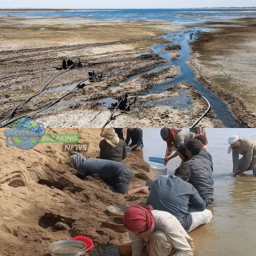 Munculnya tanah berkilau di Sungai Eufrat yang mengering bikin warga Suriah berburu emas, benarkah ini tanda kiamat seperti dalam hadis?