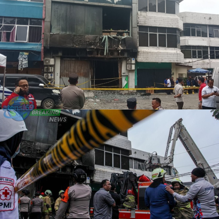 kebakaran gedung Terra Drone