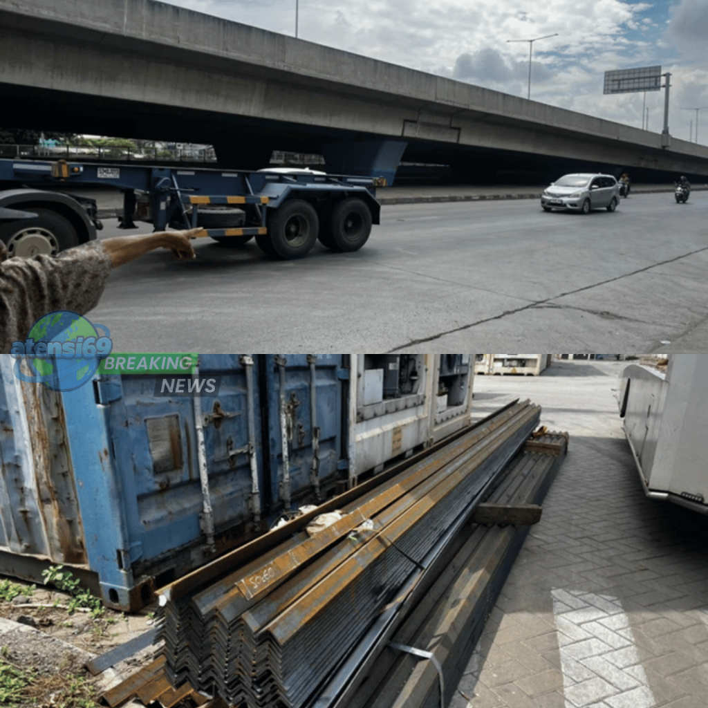 kecelakaan truk besi